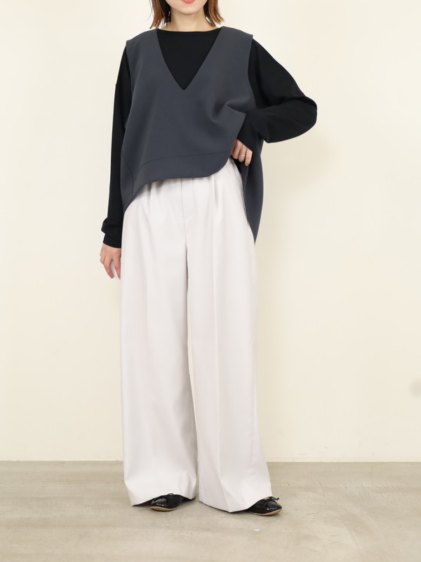 【CEaRET】タックストレートパンツ