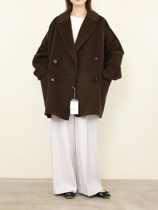 【YENN】ダブルフェイスピーコート