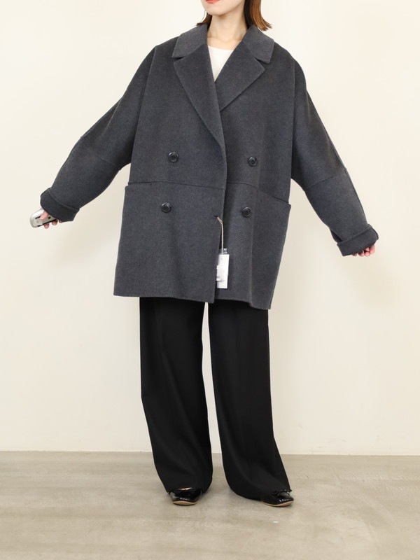 【YENN】ダブルフェイスピーコート
