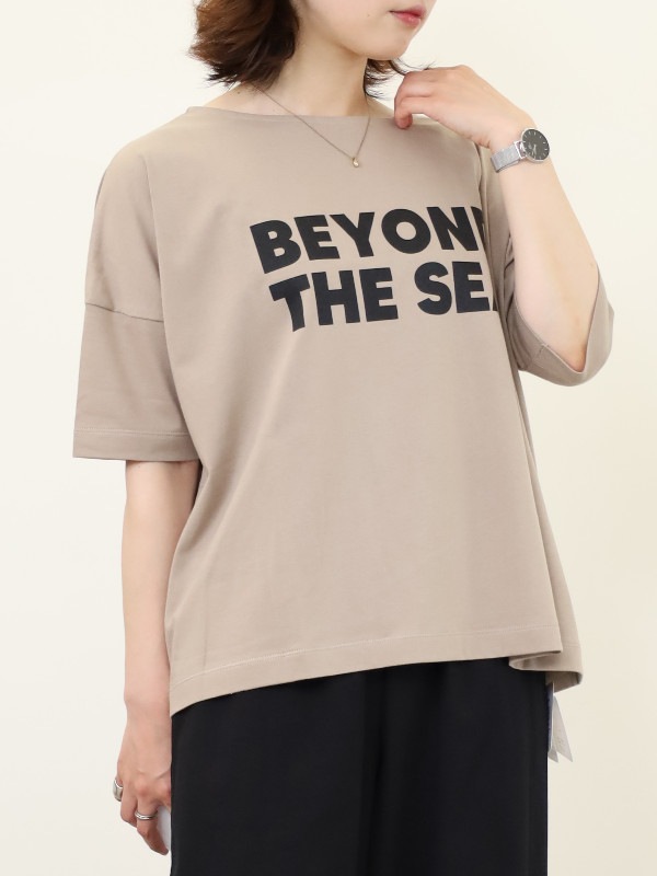 【siro de la bonte】前後両用ワイドロゴＴシャツ