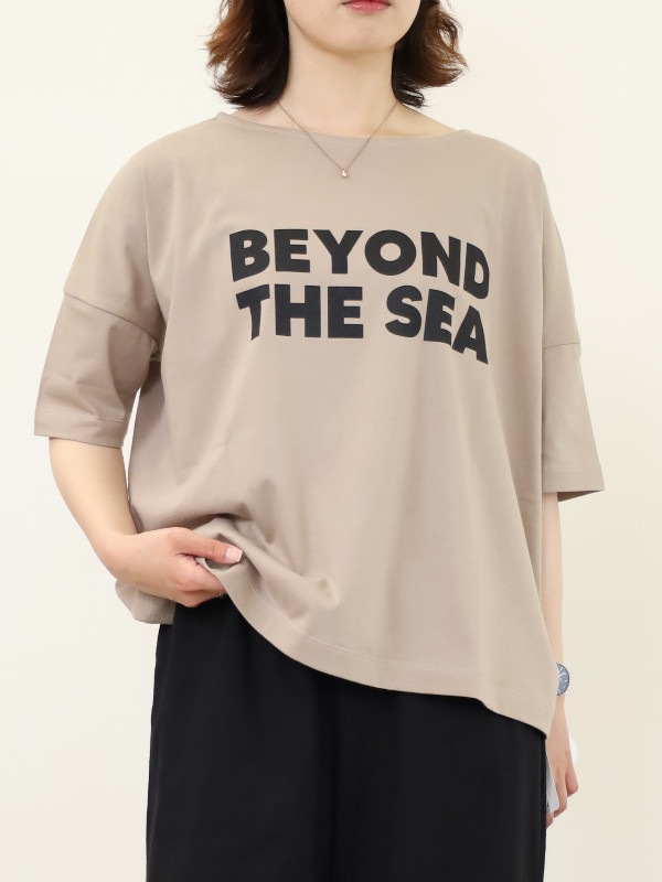 【siro de la bonte】前後両用ワイドロゴＴシャツ