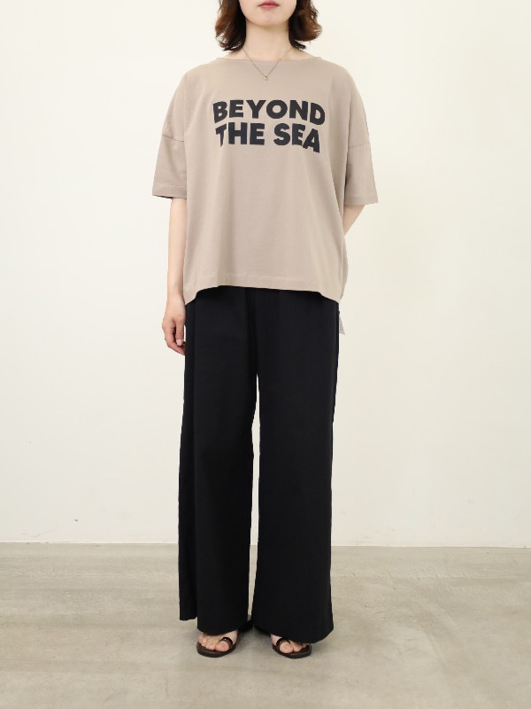 【siro de la bonte】前後両用ワイドロゴＴシャツ