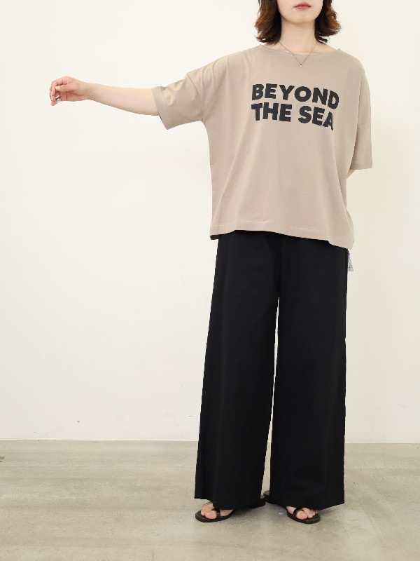 【siro de la bonte】前後両用ワイドロゴＴシャツ