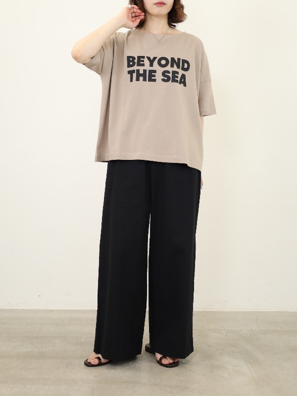 【siro de la bonte】前後両用ワイドロゴＴシャツ