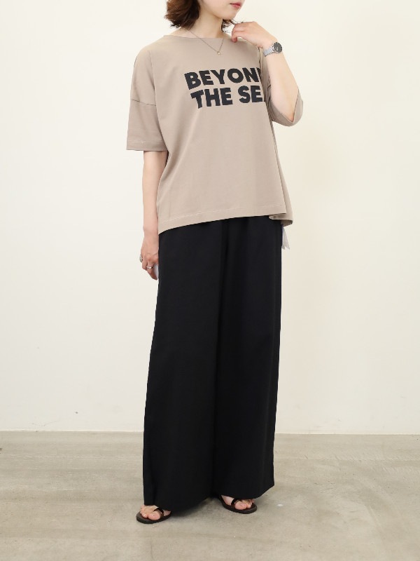 【siro de la bonte】前後両用ワイドロゴＴシャツ