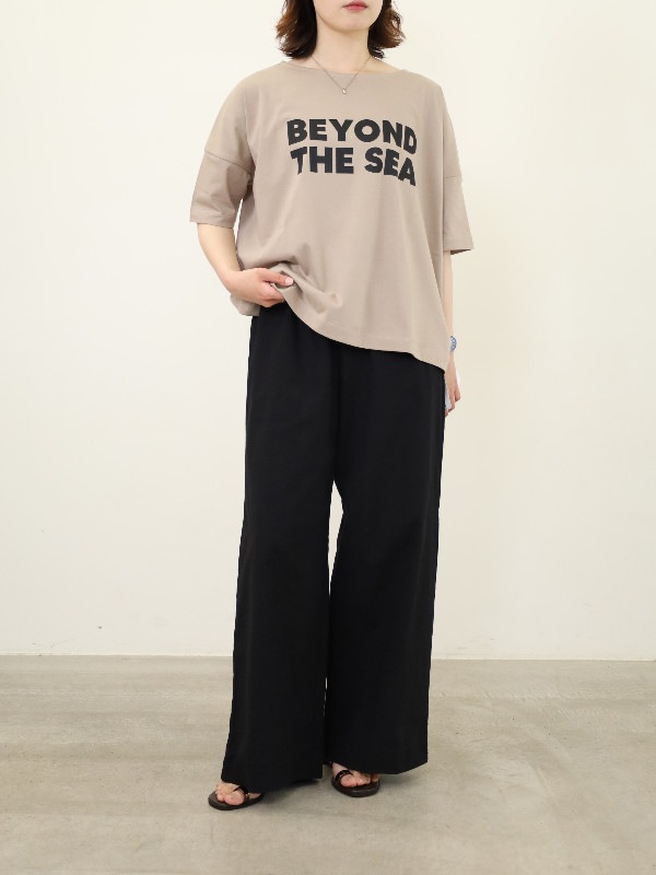 【siro de la bonte】前後両用ワイドロゴＴシャツ