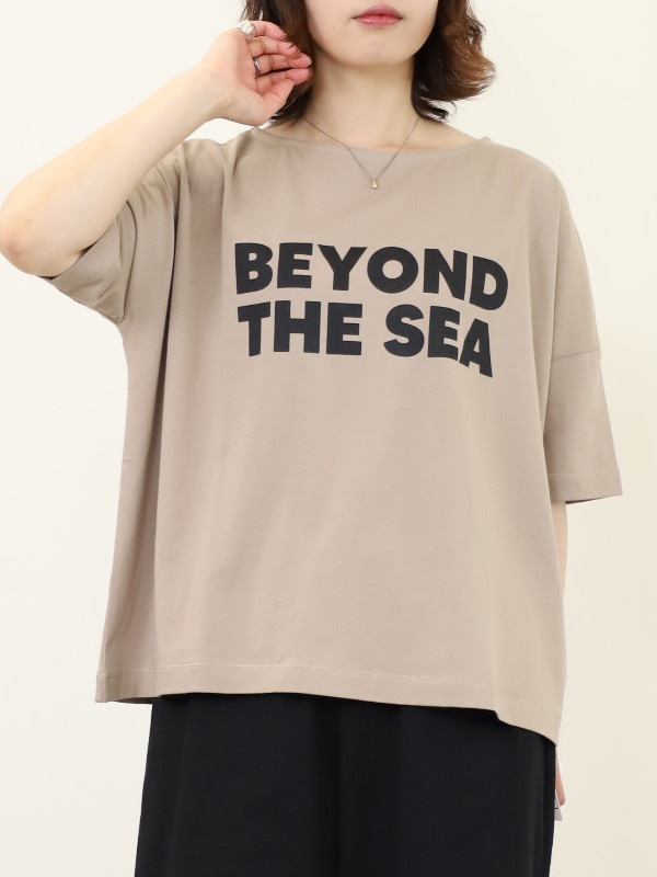 【siro de la bonte】前後両用ワイドロゴＴシャツ