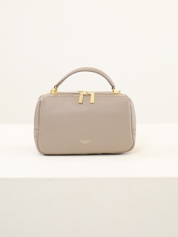 【VIOLA'dORO】型押しシュリンクトップハンドルバッグ