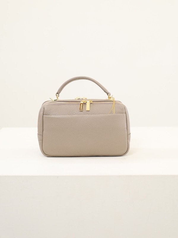 【VIOLA'dORO】型押しシュリンクトップハンドルバッグ