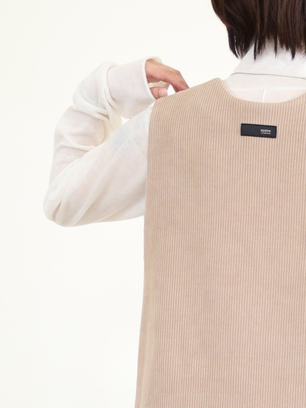 【ayane】ニットコーデュロイベスト 