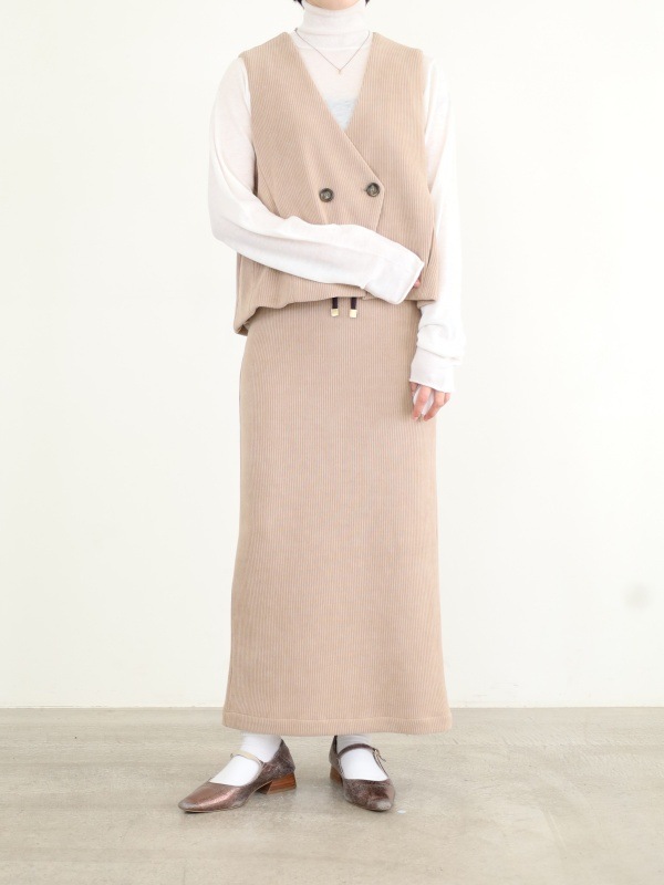 【ayane】ニットコーデュロイベスト 