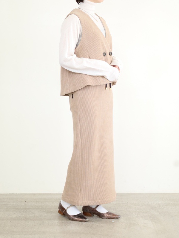 【ayane】ニットコーデュロイベスト 