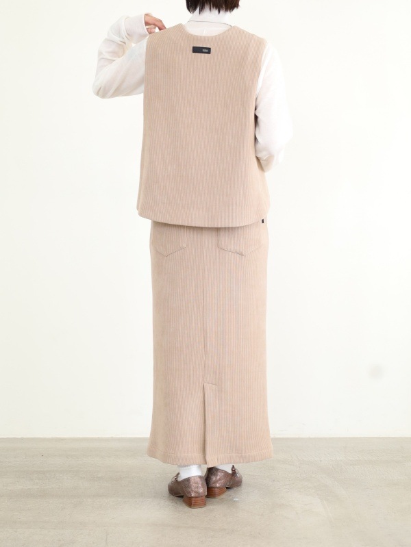 【ayane】ニットコーデュロイベスト 