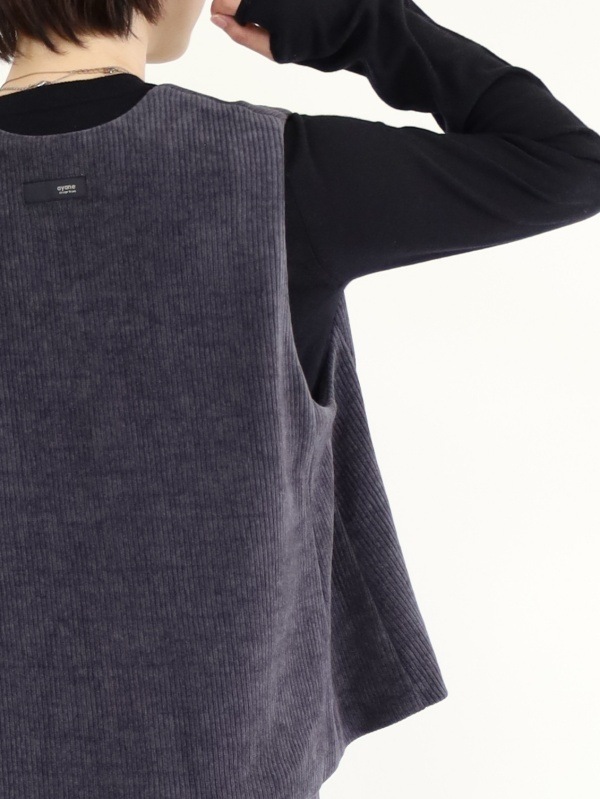 【ayane】ニットコーデュロイベスト 