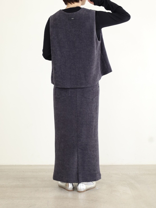 【ayane】ニットコーデュロイベスト 