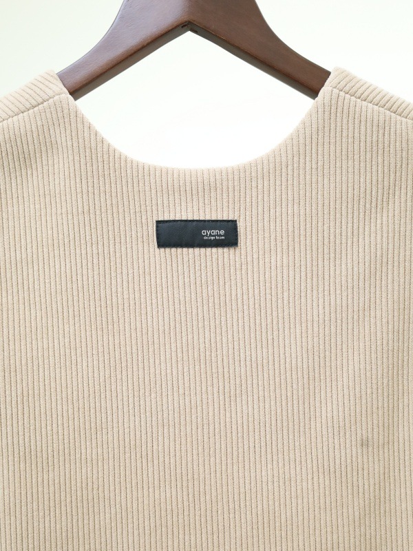 【ayane】ニットコーデュロイベスト 