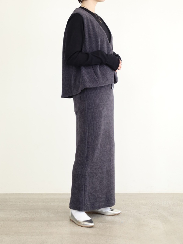 【ayane】ニットコーデュロイベスト 