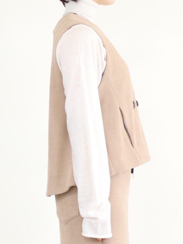 【ayane】ニットコーデュロイベスト 