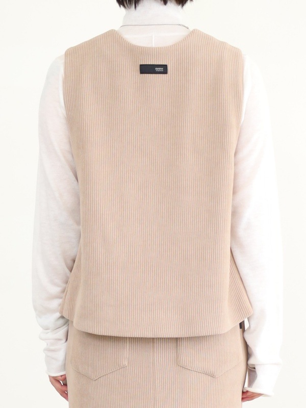 【ayane】ニットコーデュロイベスト 