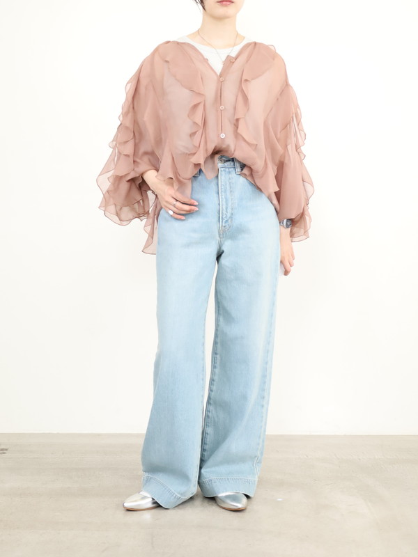 未使用‼️ayane(アヤン） ジョーゼットブラウスシフォン ブラウス ayane】楊柳シフォンブラウス/855729