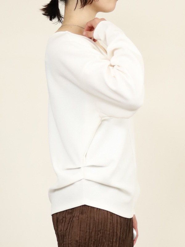 【MICA&DEAL】ジョーゼットタックＶネックプルオーバー