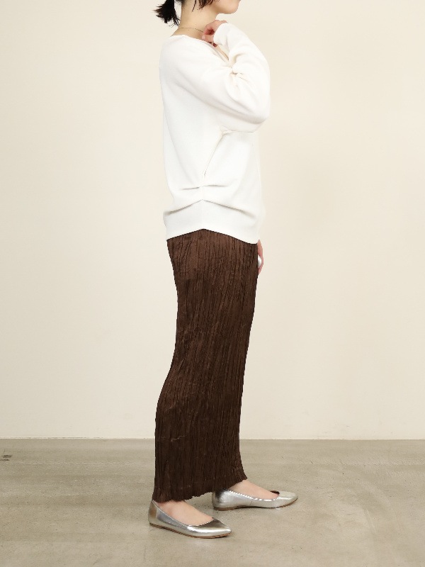 【MICA&DEAL】ジョーゼットタックＶネックプルオーバー