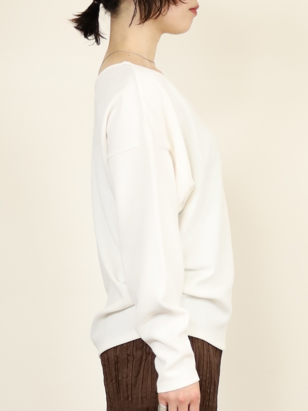 【MICA&DEAL】ジョーゼットタックＶネックプルオーバー