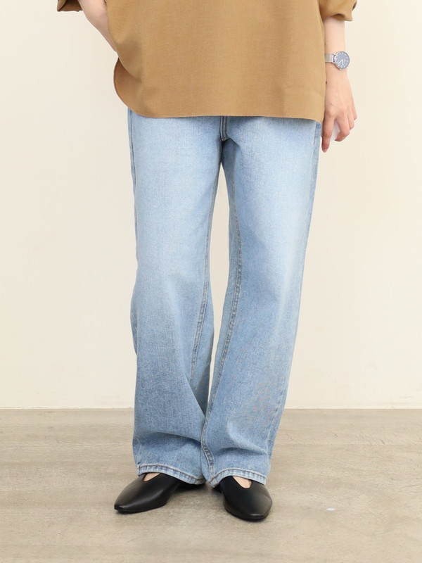 【tranoi】ストレートデニムパンツ 