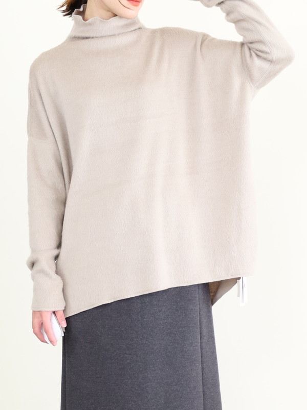 【MICA&DEAL】シャギールーズタートルネックプルオーバー