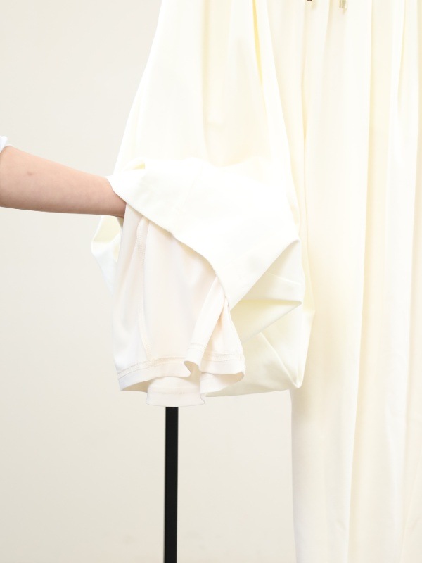 【ayane】ポンチ素材バレルレッグパンツ