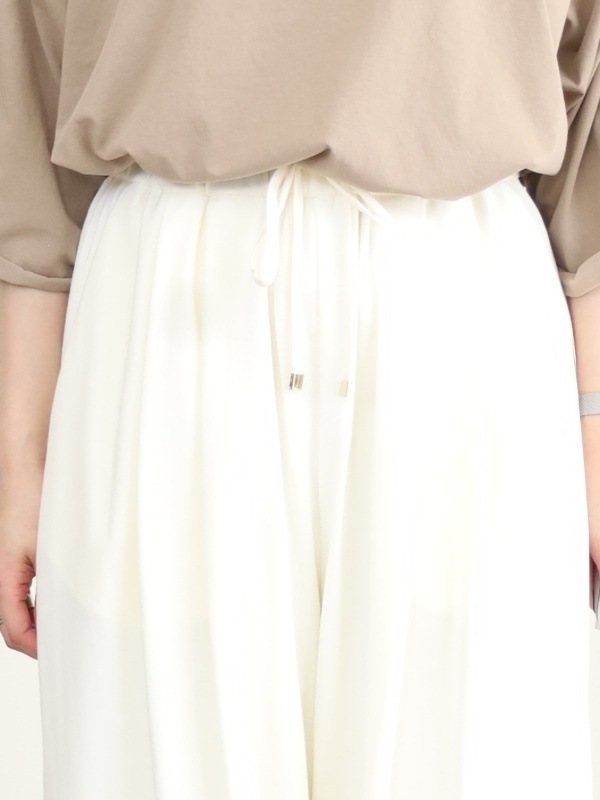 【ayane】ポンチ素材バレルレッグパンツ