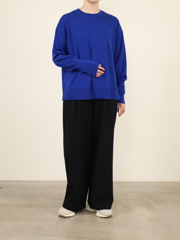 【Emmaculate】ウールクルーネック長袖ニット