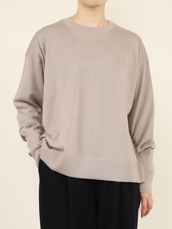 【Emmaculate】ウールクルーネック長袖ニット