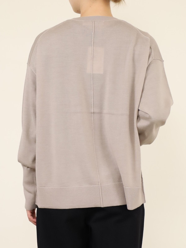 【Emmaculate】ウールクルーネック長袖ニット