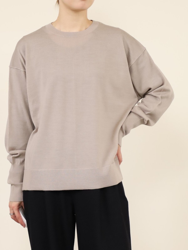 【Emmaculate】ウールクルーネック長袖ニット