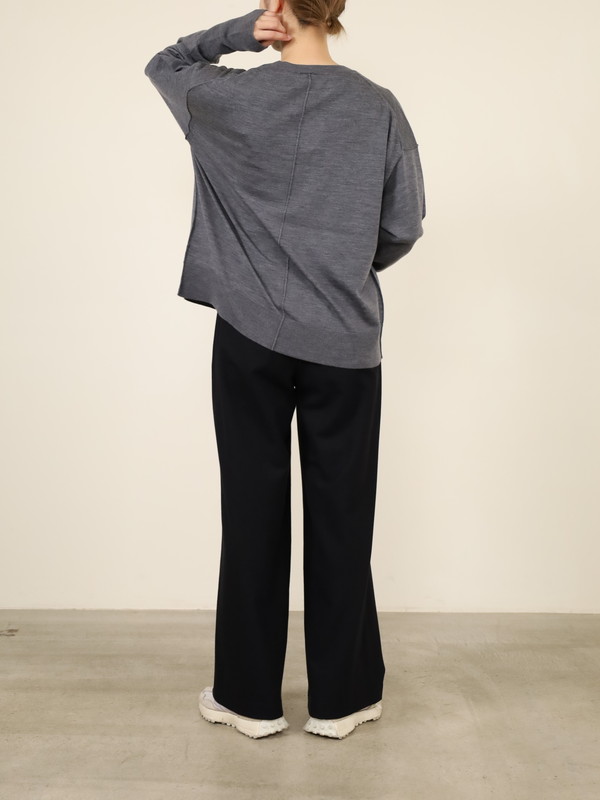 【Emmaculate】ウールクルーネック長袖ニット