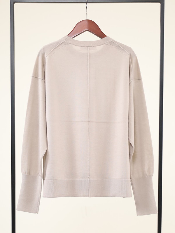 【Emmaculate】ウールクルーネック長袖ニット