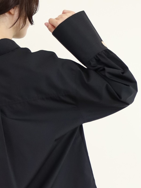 【trois】飾りカフスボタンオーバーシャツ