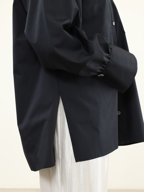 【trois】飾りカフスボタンオーバーシャツ