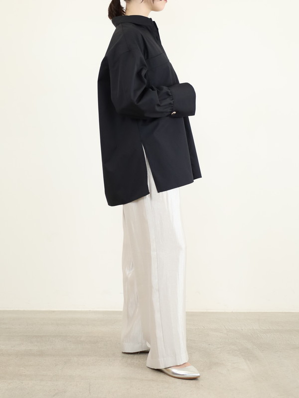 【trois】飾りカフスボタンオーバーシャツ