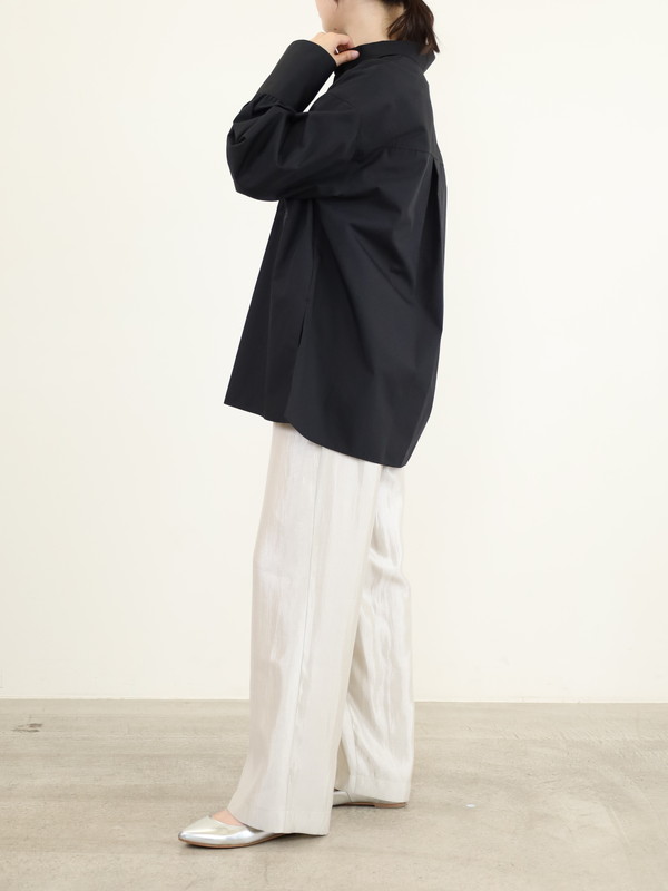 【trois】飾りカフスボタンオーバーシャツ