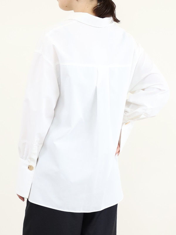 【trois】飾りカフスボタンオーバーシャツ