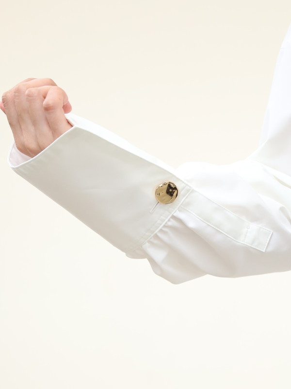 【trois】飾りカフスボタンオーバーシャツ