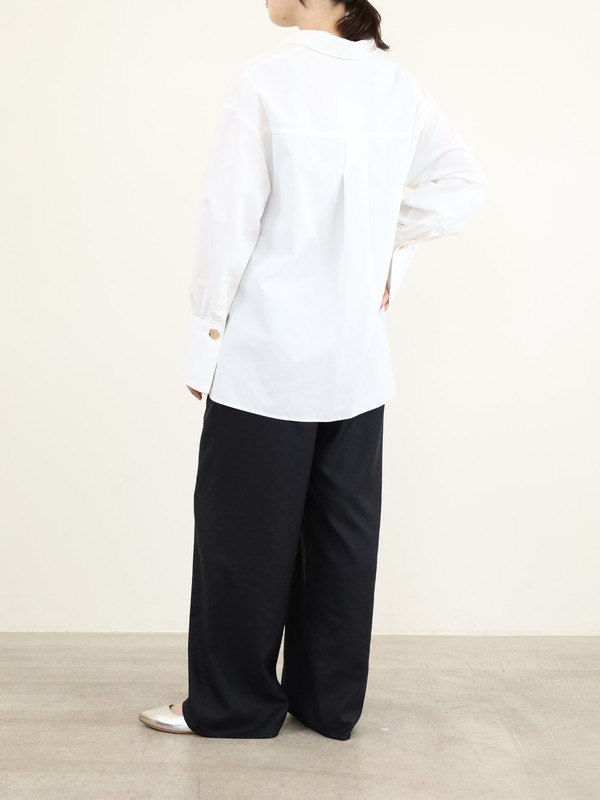 【trois】飾りカフスボタンオーバーシャツ