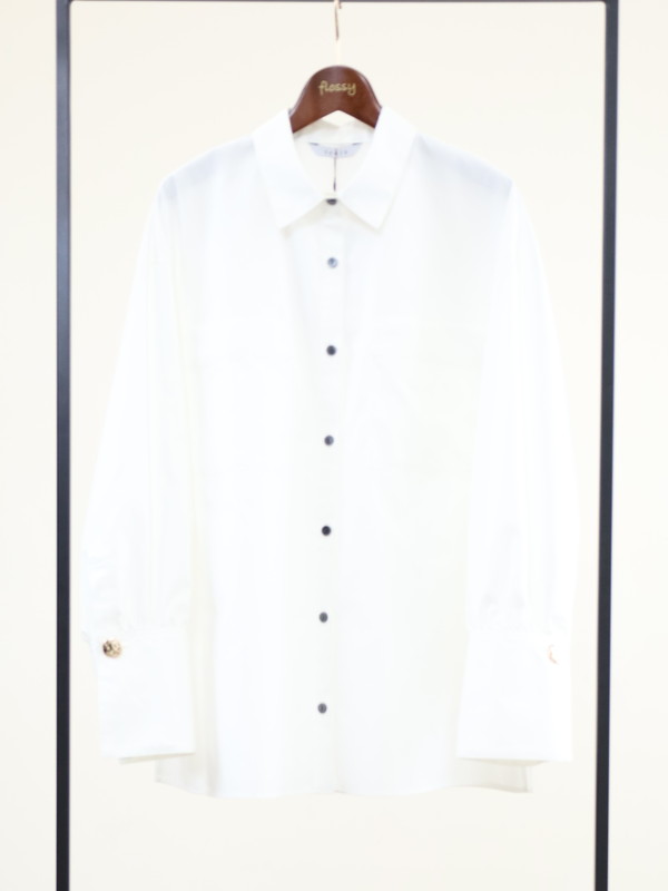 【trois】飾りカフスボタンオーバーシャツ