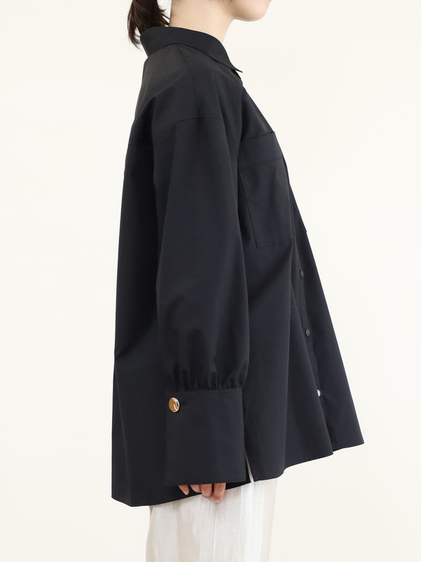 【trois】飾りカフスボタンオーバーシャツ