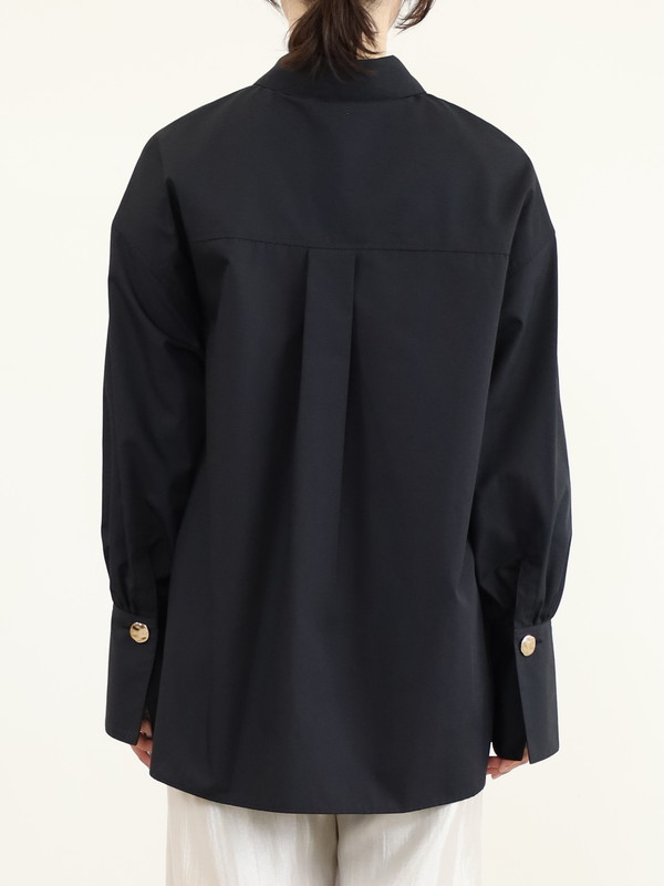 【trois】飾りカフスボタンオーバーシャツ