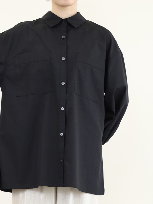 【trois】飾りカフスボタンオーバーシャツ