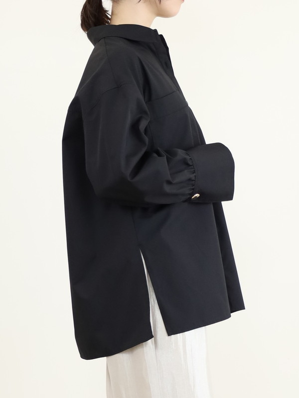 【trois】飾りカフスボタンオーバーシャツ