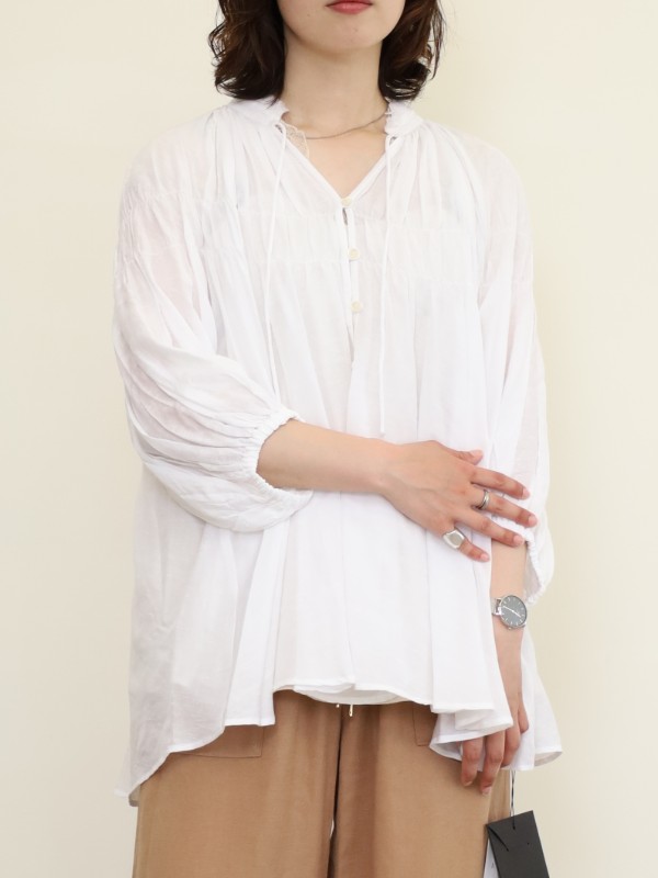 【MICA&DEAL】レーヨンリネンシャーリングブラウス　
